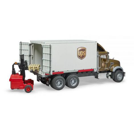 BRUDER - CAMION UPS MACK GRANITE CU STIVUITOR - poza 2