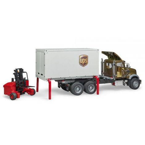 BRUDER - CAMION UPS MACK GRANITE CU STIVUITOR - poza 4