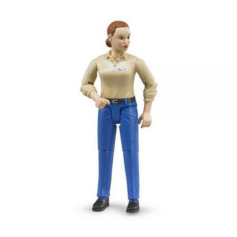 BRUDER - FIGURINA FEMEIE CU PANTALONI ALBASTRI - poza 1