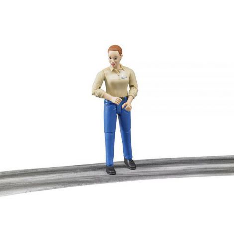 BRUDER - FIGURINA FEMEIE CU PANTALONI ALBASTRI - poza 2