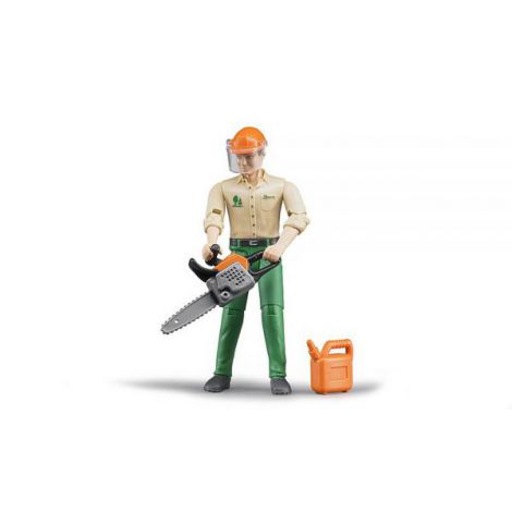 BRUDER - FIGURINA MUNCITOR FORESTIER CU ACCESORII - poza 1