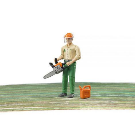 BRUDER - FIGURINA MUNCITOR FORESTIER CU ACCESORII - poza 2