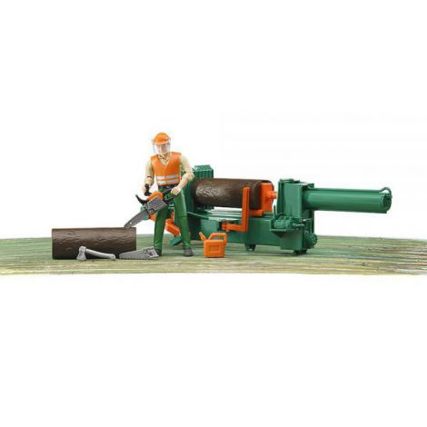 BRUDER - FIGURINA MUNCITOR FORESTIER CU ACCESORII - poza 3