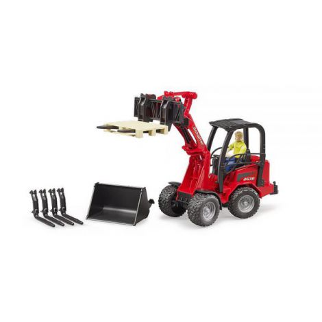 BRUDER - INCARCATOR COMPACT SCHAFFER 2034 CU FIGURINA SI ACCESORII - poza 3