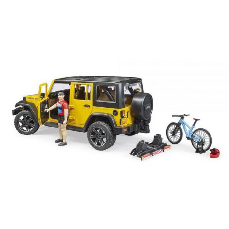 BRUDER - JEEP WRANGLER UNLIMITED RUBICON CU BICICLETA SI CICLIST - poza 2