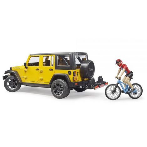 BRUDER - JEEP WRANGLER UNLIMITED RUBICON CU BICICLETA SI CICLIST - poza 4