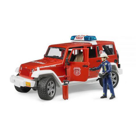 BRUDER - JEEP WRANGLER UNLIMITED RUBICON DE POMPIERI CU FIGURINA - poza 2