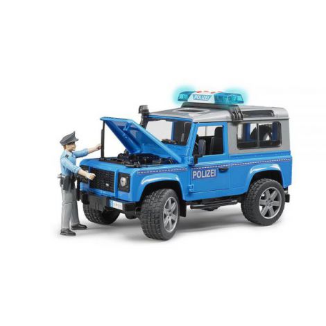 BRUDER - MASINA DE POLITIE LAND ROVER DEFENDER CU POLITIST SI ACCESORII - poza 5