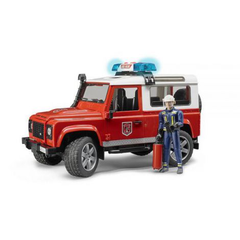 BRUDER - MASINA DE POMPIERI LAND ROVER DEFENDER SI POMPIER - poza 1