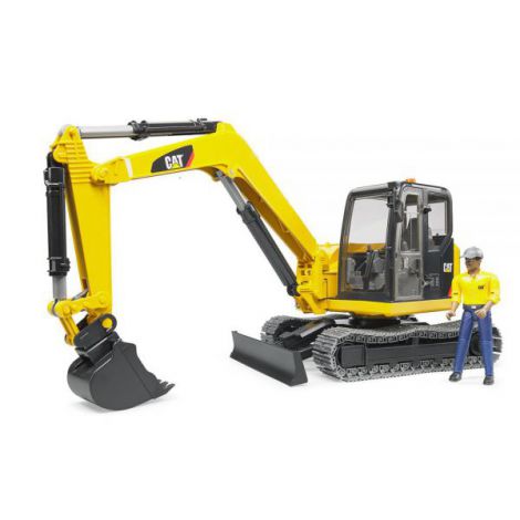 BRUDER - MINI EXCAVATOR CAT CU MUNCITOR - poza 1