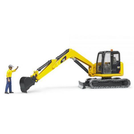 BRUDER - MINI EXCAVATOR CAT CU MUNCITOR - poza 4