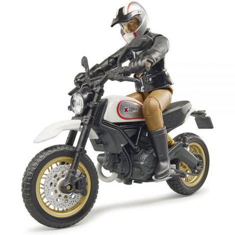 BRUDER - MOTOCICLETA SCRAMBLER DUCATI DESERT CU SOFER - poza 1