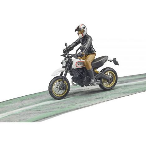 BRUDER - MOTOCICLETA SCRAMBLER DUCATI DESERT CU SOFER - poza 2