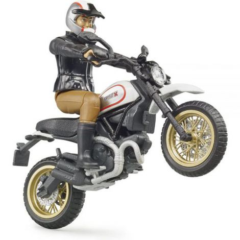 BRUDER - MOTOCICLETA SCRAMBLER DUCATI DESERT CU SOFER - poza 3