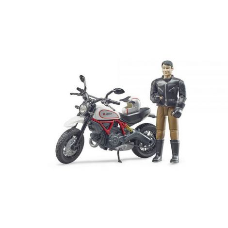 BRUDER - MOTOCICLETA SCRAMBLER DUCATI DESERT CU SOFER - poza 5
