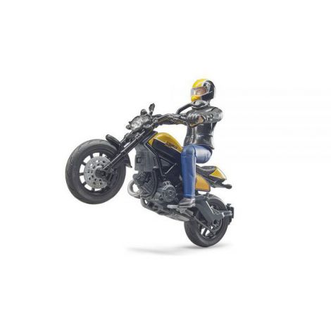 BRUDER - MOTOCICLETA SCRAMBLER DUCATI FULL THROTTLE CU SOFER - poza 2