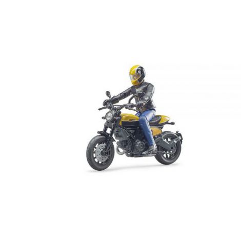BRUDER - MOTOCICLETA SCRAMBLER DUCATI FULL THROTTLE CU SOFER - poza 3