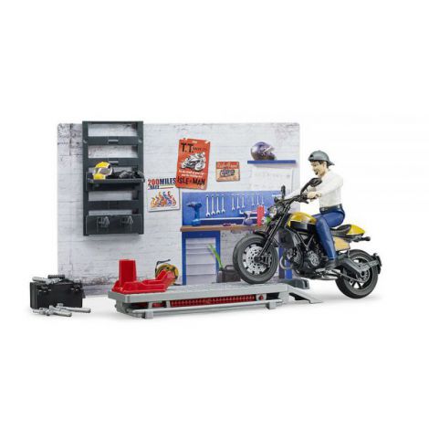 BRUDER - SERVICE CU MOTOCICLETA SCRAMBLER DUCATI - poza 4