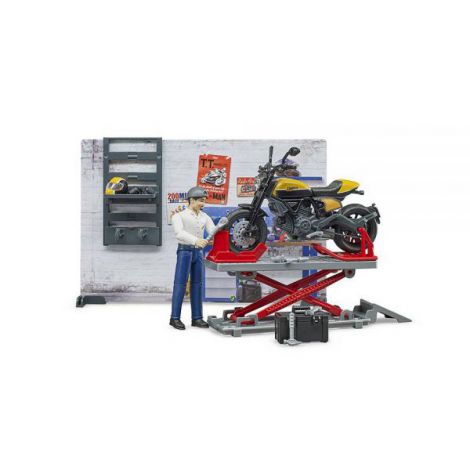 BRUDER - SERVICE CU MOTOCICLETA SCRAMBLER DUCATI - poza 5