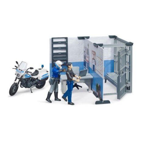 BRUDER - STATIE DE POLITIE CU MOTOCICLETA - poza 1
