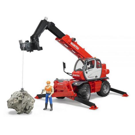 BRUDER - STIVUITOR TELESCOPIC CU ACCESORII MANITOU MRT 2150 - poza 5