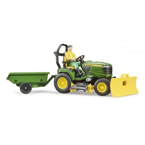 BRUDER - TRACTOR CU REMORCA JOHN DEERE SI GRADINAR - poza 2