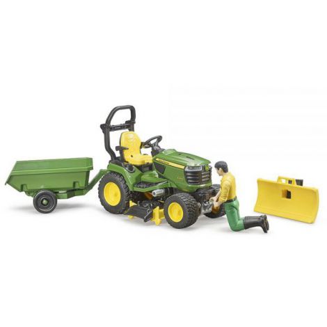 BRUDER - TRACTOR CU REMORCA JOHN DEERE SI GRADINAR - poza 3