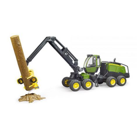 BRUDER - TRACTOR FORESTIER JOHN DEERE 1270G CU UN BUSTEAN - poza 1