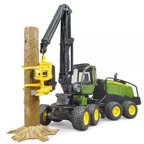 BRUDER - TRACTOR FORESTIER JOHN DEERE 1270G CU UN BUSTEAN - poza 4