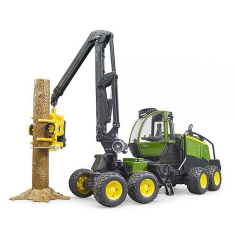 BRUDER - TRACTOR FORESTIER JOHN DEERE 1270G CU UN BUSTEAN - poza 5