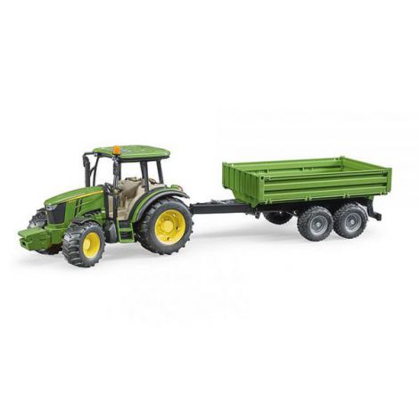 BRUDER - TRACTOR JOHN DEERE 5115M CU REMORCA BASCULABILA - poza 1