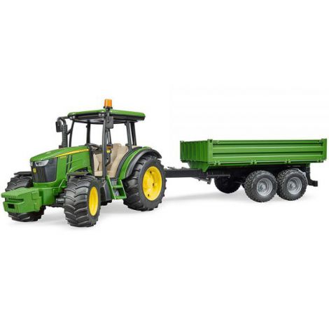 BRUDER - TRACTOR JOHN DEERE 5115M CU REMORCA BASCULABILA - poza 2