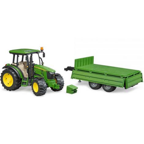 BRUDER - TRACTOR JOHN DEERE 5115M CU REMORCA BASCULABILA - poza 3
