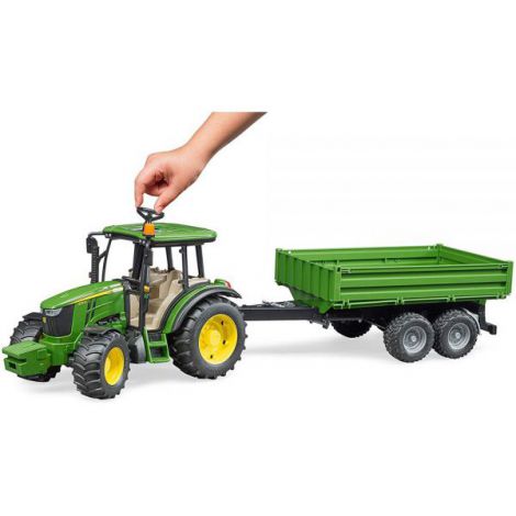 BRUDER - TRACTOR JOHN DEERE 5115M CU REMORCA BASCULABILA - poza 4