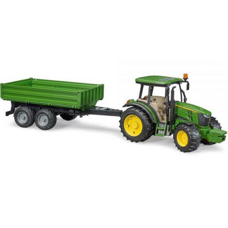 BRUDER - TRACTOR JOHN DEERE 5115M CU REMORCA BASCULABILA - poza 5