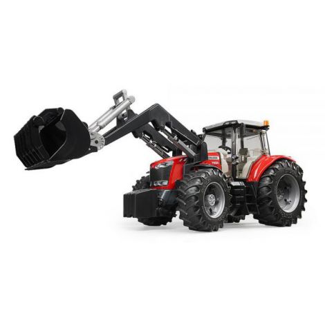 BRUDER - TRACTOR MASSEY FERGUSON 7624 CU INCARCATOR FRONTAL - poza 3