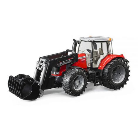 BRUDER - TRACTOR MASSEY FERGUSON 7624 CU INCARCATOR FRONTAL - poza 4