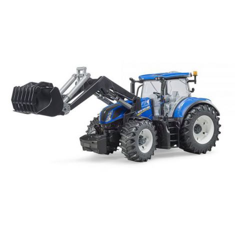 BRUDER - TRACTOR NEW HOLLAND T7.315 CU INCARCATOR FRONTAL - poza 1
