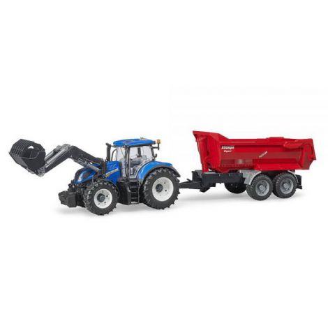 BRUDER - TRACTOR NEW HOLLAND T7.315 CU INCARCATOR FRONTAL - poza 3