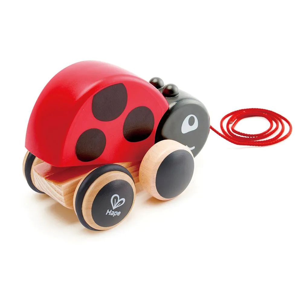 Buburuza din lemn de tras Hape Ladybug - poza 1