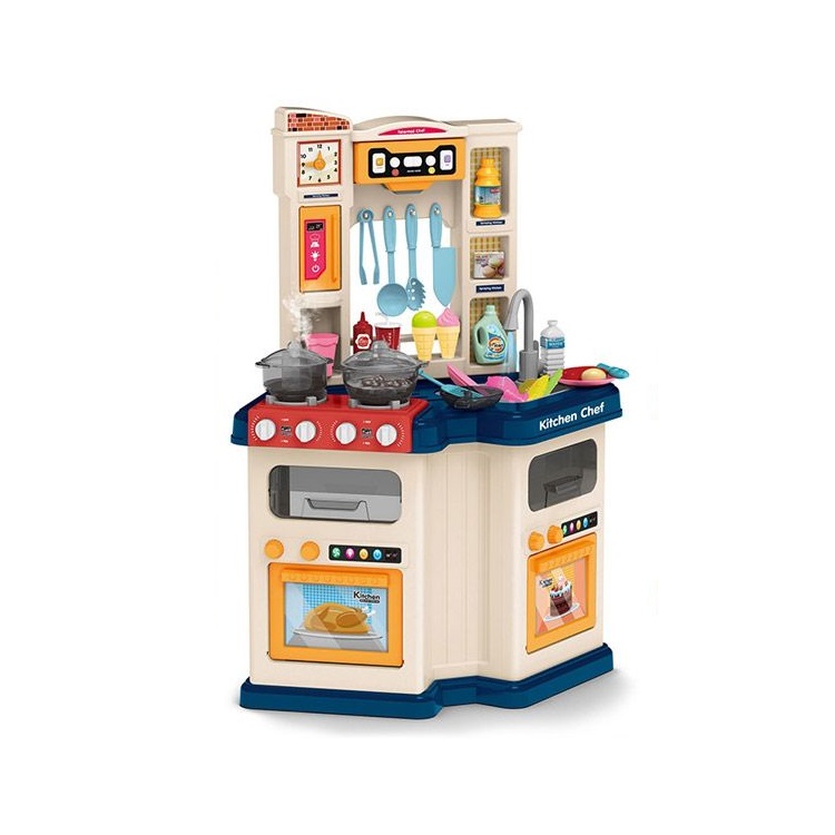 Bucatarie cu chiuveta functionala si aburi Ocie Little Chef Blue