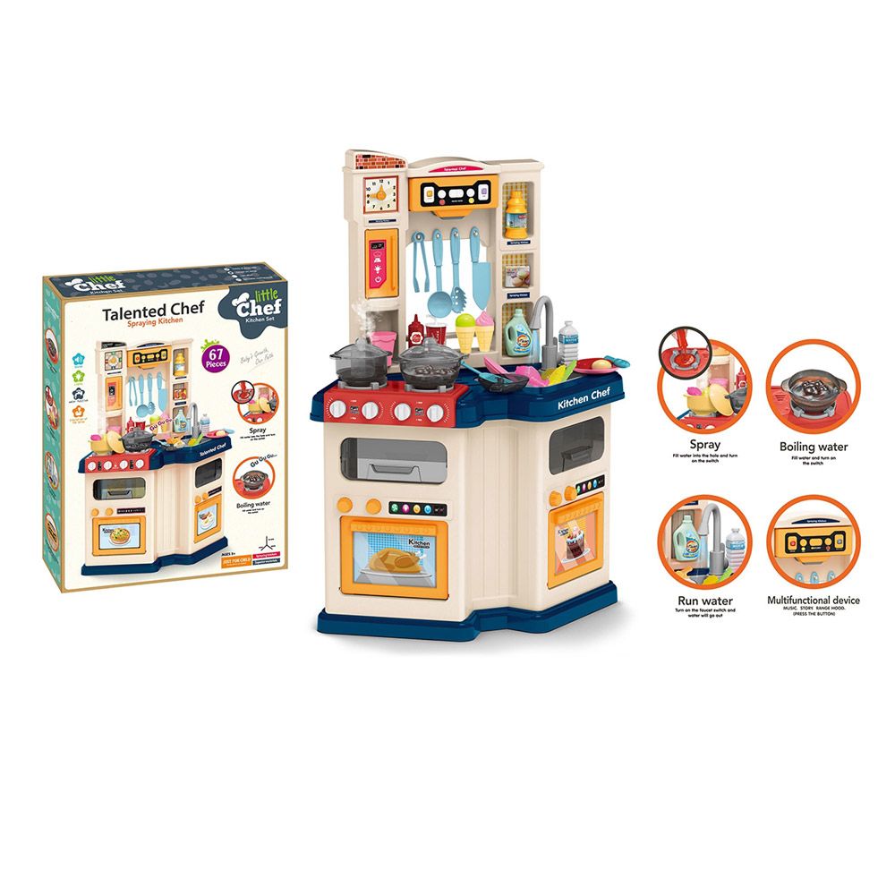Bucatarie cu chiuveta functionala si aburi Ocie Little Chef Blue - poza 2