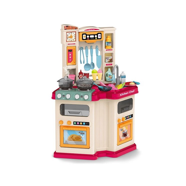 Bucatarie cu chiuveta functionala si aburi Ocie Little Chef Pink - poza 1