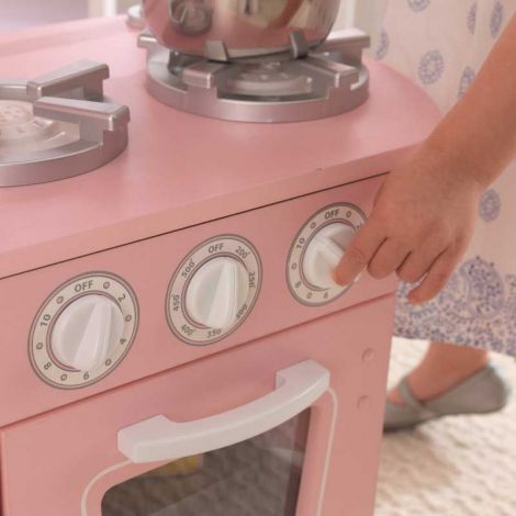 Bucatarie de joaca din lemn Vintage Roze - poza 2