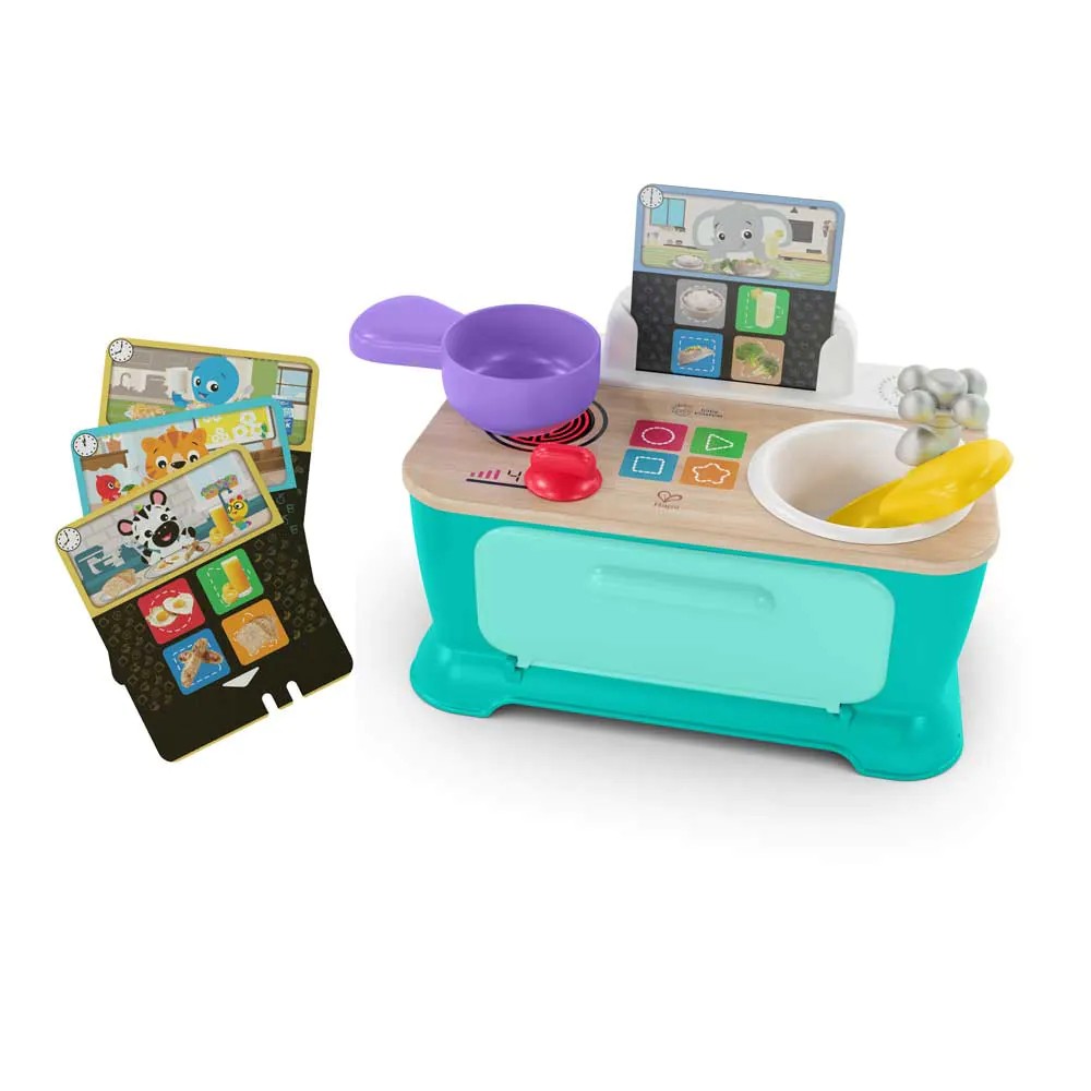 Bucatarie de lemn cu accesorii Hape 9 piese - poza 1