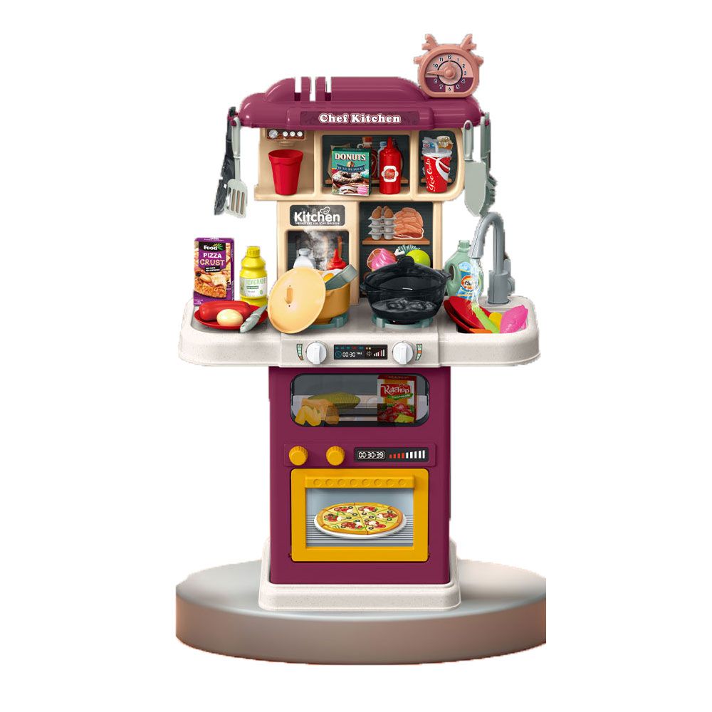Bucatarie Little Chef cu abur si apa curenta 64 piese - poza 1