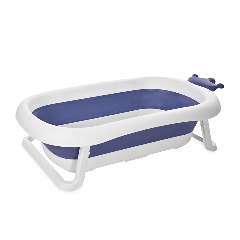 Cadita de baie pliabila cu scurgere Lorelli Royal 83 cm Blue - poza 1