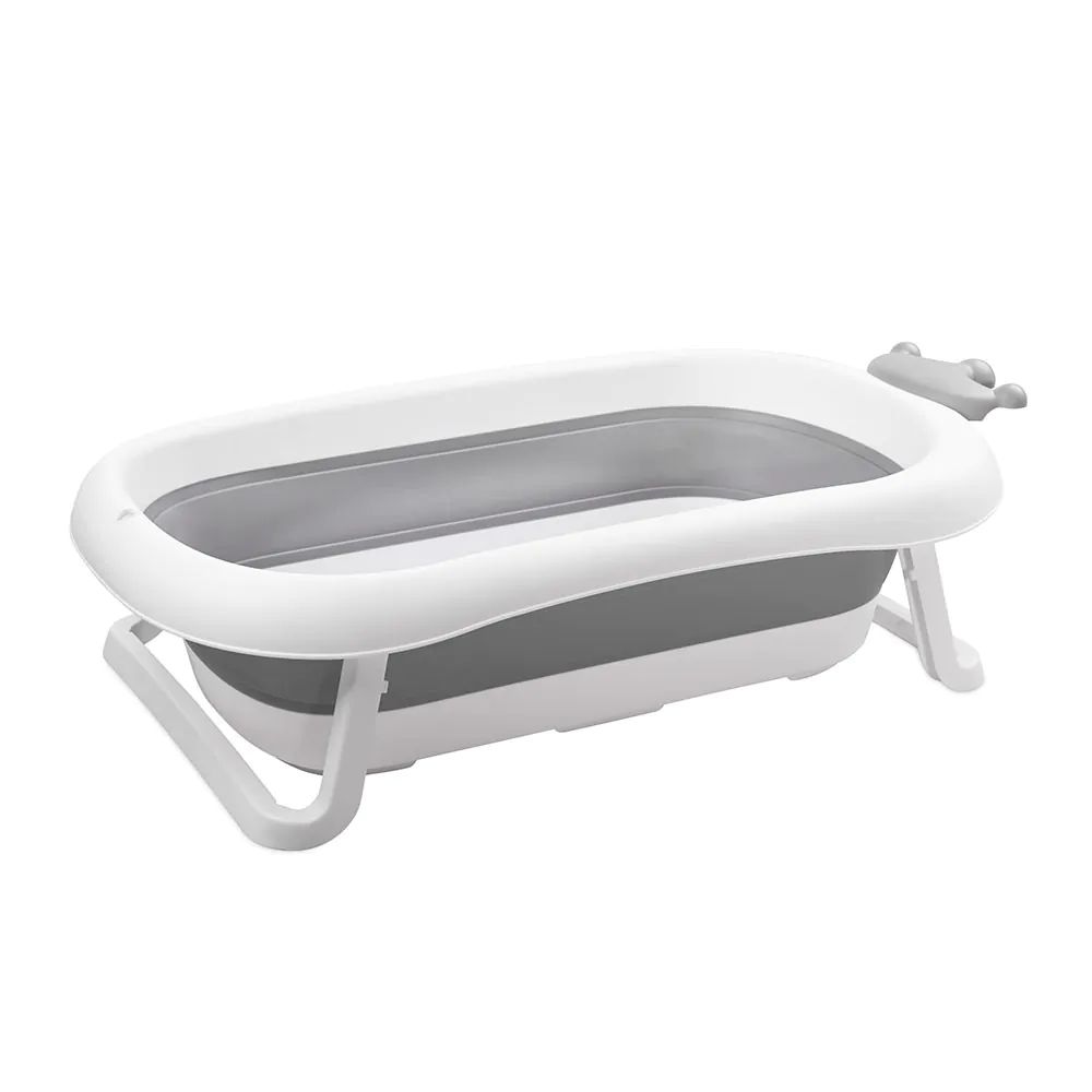 Cadita de baie pliabila cu scurgere Lorelli Royal 83 cm Grey - poza 1