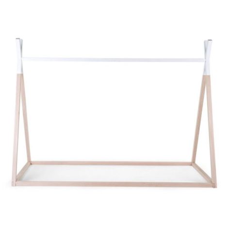 Cadru pat Tipi Childhome 90x200 cm Lemn Natural Alb - poza 2