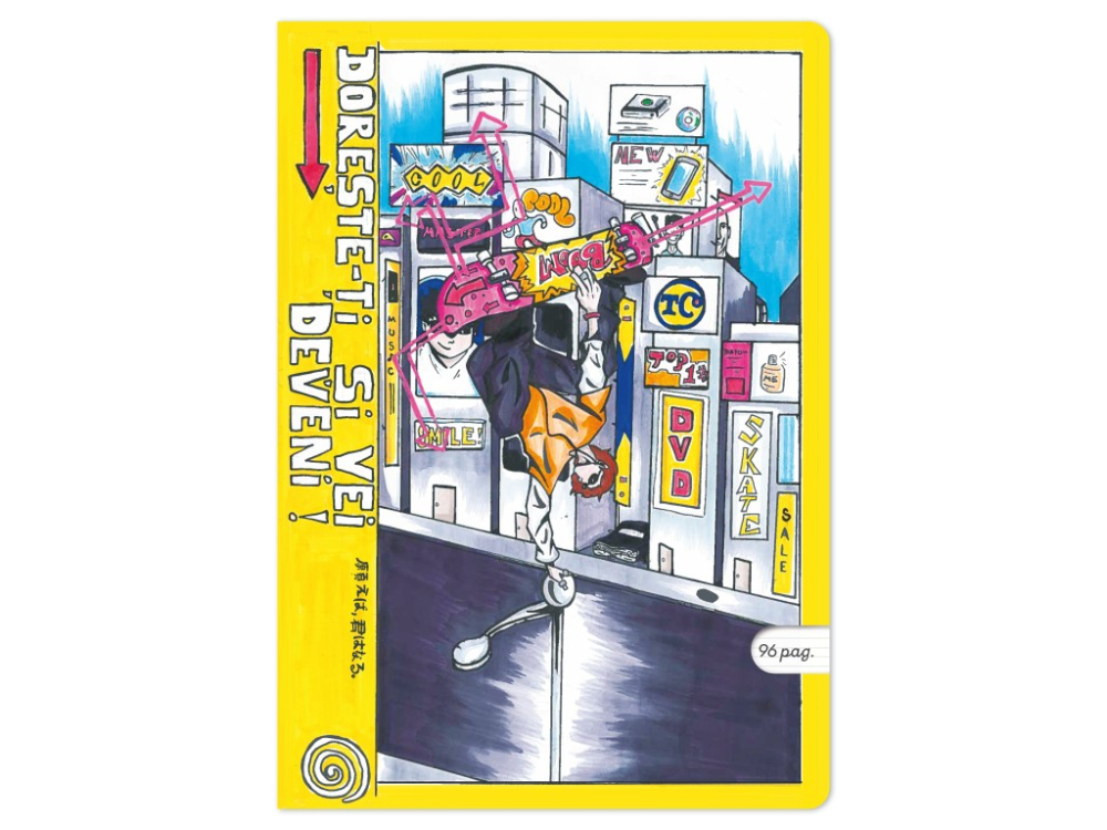 Caiet A4 matematica,ilustratie Saritura, 48 file, 80 g mp